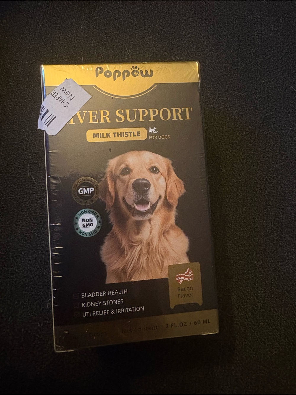 Liver Support Milk Thistle for Dogs - Gold/Black